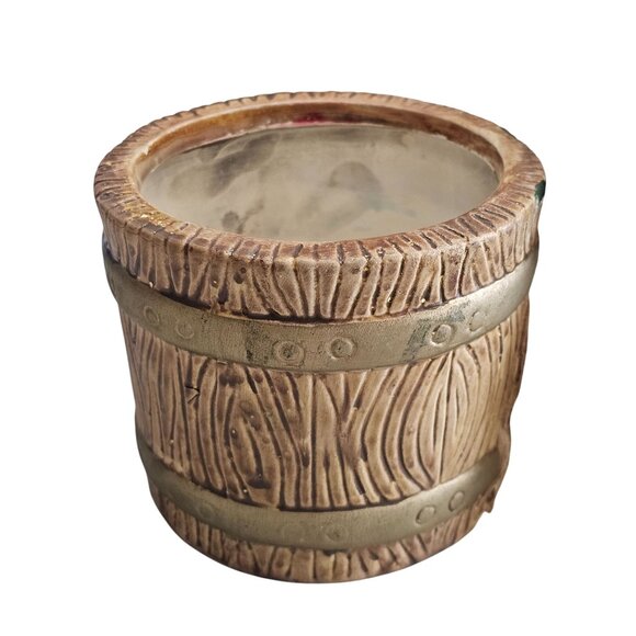 Vintage Snowman & Boy Ceramic Planter Figurine By Houston Harvest - Picture 8 of 9